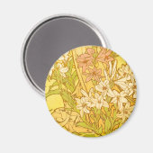 Aimant Motif de fleurs de lys d'Alphonse Mucha : Art nouv (Recto/Verso)