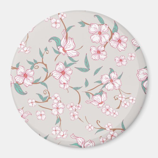 Aimant Motif de fleurs inquiétantes (Devant)