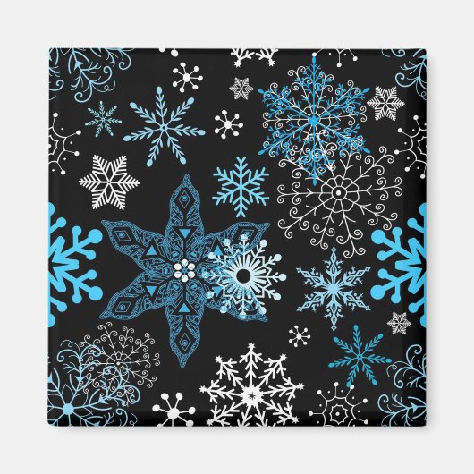 Aimant Motif de flocon de neige (Devant)
