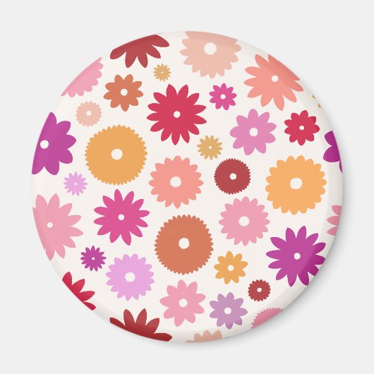 Aimant Motif de floraisons colorées (Devant)