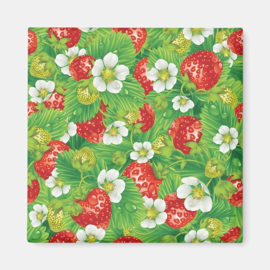 Aimant Motif de fraises (Devant)