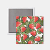 Aimant Motif de fraises (Recto/Verso)