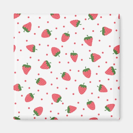 Aimant Motif de fraises (Devant)