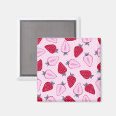 Aimant Motif de fraises (Recto/Verso)