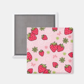Aimant Motif de fraises (Recto/Verso)