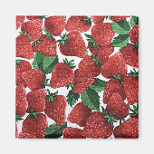 Aimant Motif de fraises et de crème (Devant)
