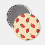 Aimant Motif de fraises pour les fruits à l'été bonnes vi (Recto/Verso)