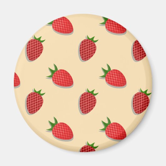 Aimant Motif de fraises pour les fruits à l'été bonnes vi (Devant)