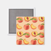 Aimant Motif de fruits de pêche (Recto/Verso)
