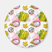 Aimant Motif de fruits texturés à main libre (Devant)