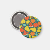 Aimant Motif de fruits tropicaux tiré à la main (Recto/Verso)