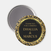 Aimant Motif de goth noir et or (Recto/Verso)