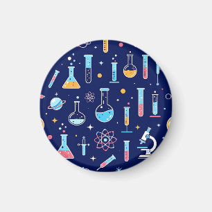 Aimant Motif de laboratoire scientifique coloré de chimie