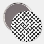 Aimant motif de labyrinthe noir (Recto/Verso)