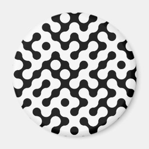 Aimant Motif de labyrinthe noir et blanc mignon