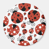 Aimant Motif De Ladybugs, Mignons Ladybugs, Red Ladybugs (Devant)