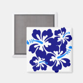 Aimant Motif de l'Hibiscus bleu (Recto/Verso)