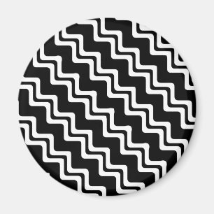 Aimant Motif de ligne double couleur Diagonal Zig Zag