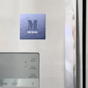 Aimant Motif de maillage géométrique gris bleu