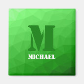 Aimant Motif de maillage géométrique vert clair (Devant)