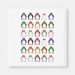 Aimant Motif de manchot coloré Décoration mignonne Kawaii