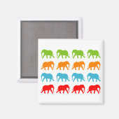 Aimant Motif de marche des éléphants (Recto/Verso)