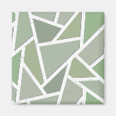 Aimant Motif de mosaïque vert olive (Devant)