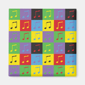 Aimant Motif de musique 8e Notes Arc-en-ciel (Devant)