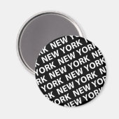 Aimant Motif de New York White (Recto/Verso)