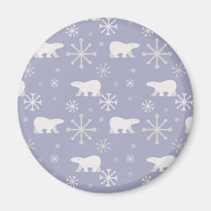 Aimant Motif de Noël avec ours polaires et flocons de nei
