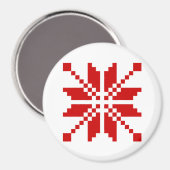 Aimant Motif de Noël des flocs de neige de Noël (Recto/Verso)