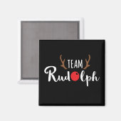 Aimant Motif de Noël Team Rudolph (Recto/Verso)