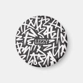 Aimant Motif de nom de graffiti personnalisé — Urbain sur (Devant)