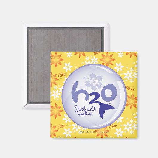 Aimant Motif de nom jaune (Recto/Verso)