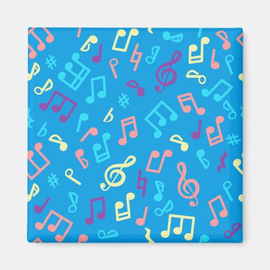 Aimant Motif de notes musicales (Devant)