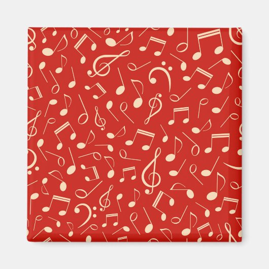 Aimant Motif de notes musicales (Devant)