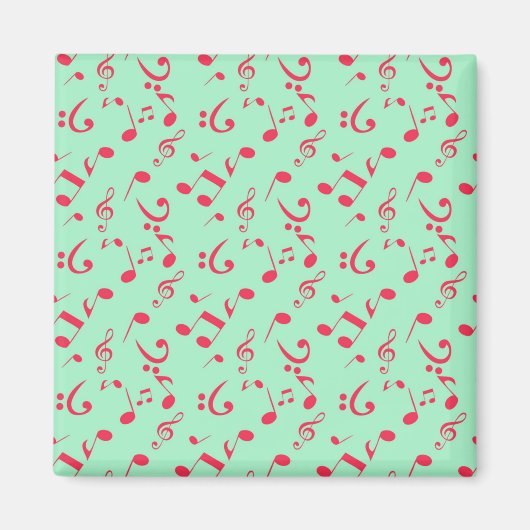 Aimant Motif de notes musicales (Devant)