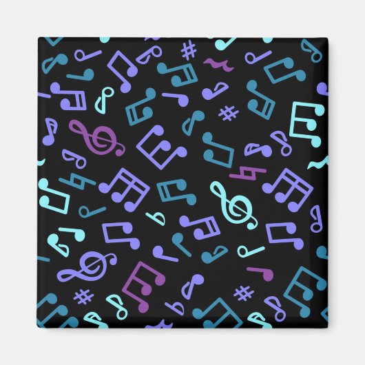 Aimant Motif de notes musicales (Devant)