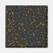 Aimant Motif de notes musicales (Devant)