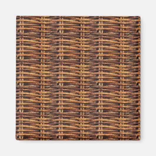 Aimant Motif de panier d'osier (Devant)