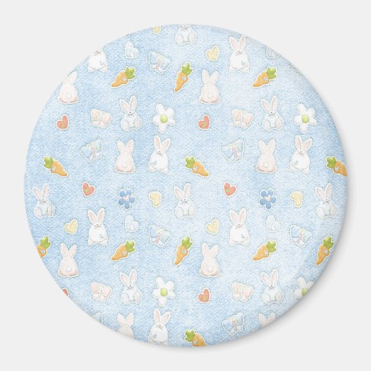 Aimant Motif de Pâques Bleu (Devant)