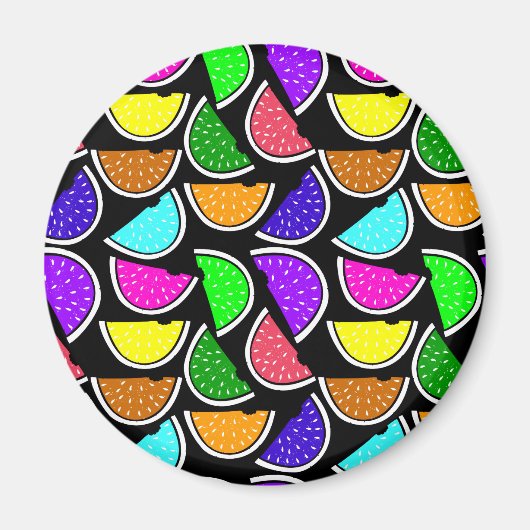 Aimant Motif de pastèque coloré mignon (Devant)