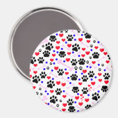 Aimant Motif De Pâtes, Pâtes De Chien, Pâtes Noires, Coeu (Recto/Verso)