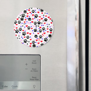 Aimant Motif De Pâtes, Pâtes De Chien, Pâtes Noires, Coeu