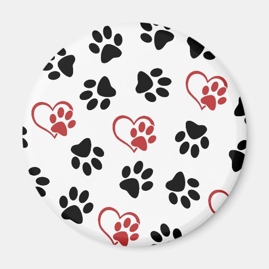 Aimant Motif De Pâtes, Pâtes Noires, Pâtes Rouges, Coeurs (Devant)