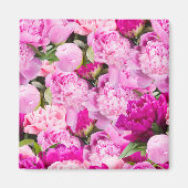 Aimant Motif de pivoines roses (Devant)