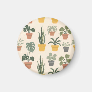 Aimant Motif de plantes d'intérieur en pot