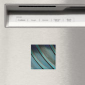 Aimant Motif de plume bleue (In Situ (Lave-vaisselle))
