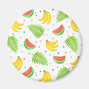 Aimant Motif de Pointe Polka aux fruits tropicaux