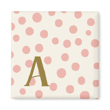 Motif de points polka d'initiale de monogramme